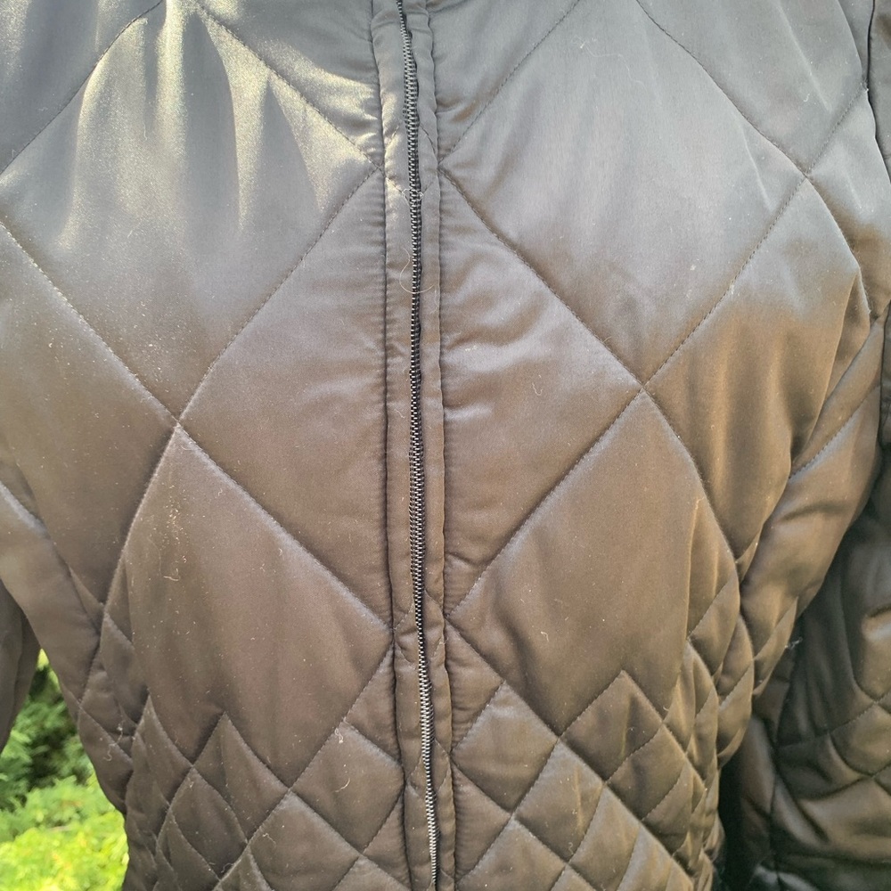 Jones of New York signature black quilted long line jacket - Picture 4 of 8
